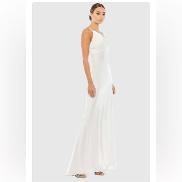 Ieena by Mac Duggal Double Strap One Shoulder Dress 55385 - Picture 3 of 10